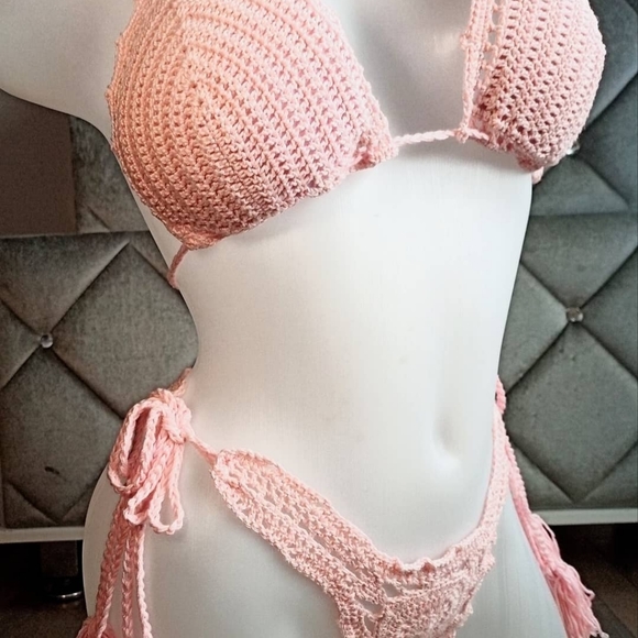 Luxury Handmade Crochet Swarovski Bikini - Picture 13 of 17